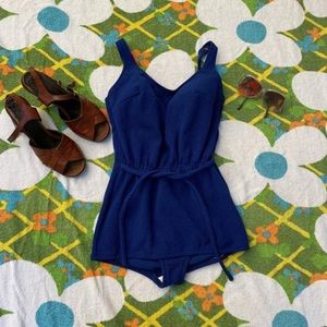 1960s one piece. Navy blue. Classic swimsuit sz 12